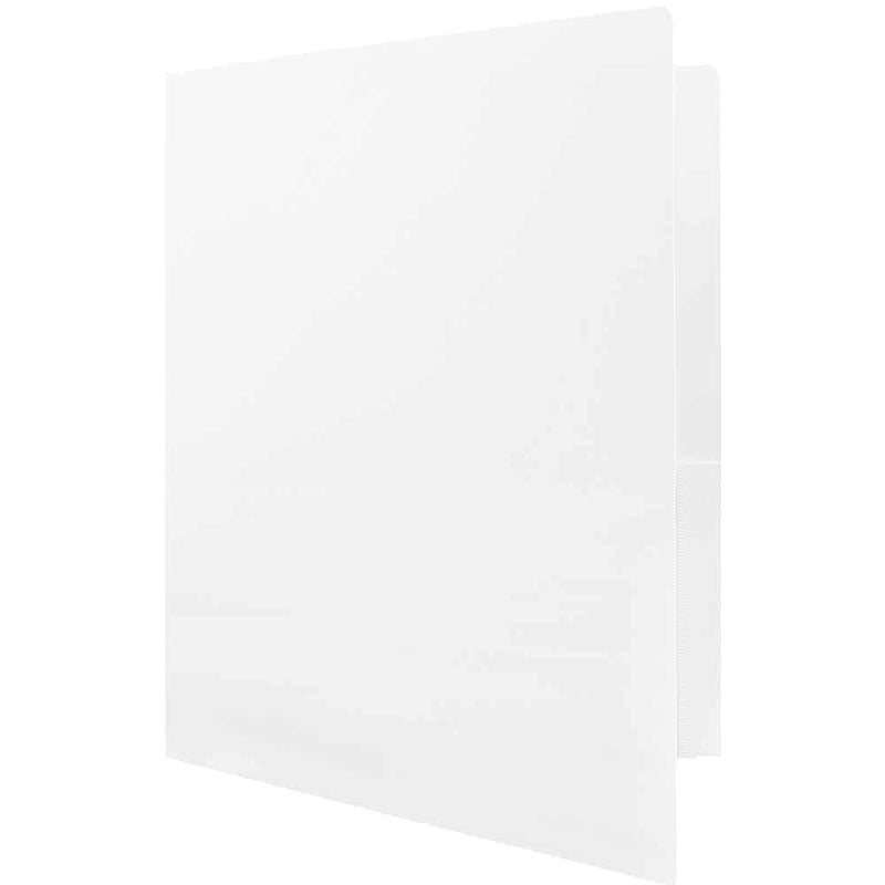 JAM Paper مجلدات مدرسية بلاستيكية ثقيلة 2 جيب شديدة التحمل - أبيض - 6/عبوة - Image 5